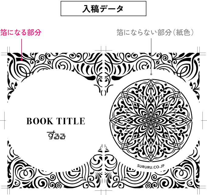 箔プリント 制作例 1 /  入稿データ