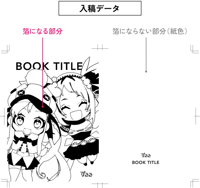 箔プリント 制作例 3 /  入稿データ